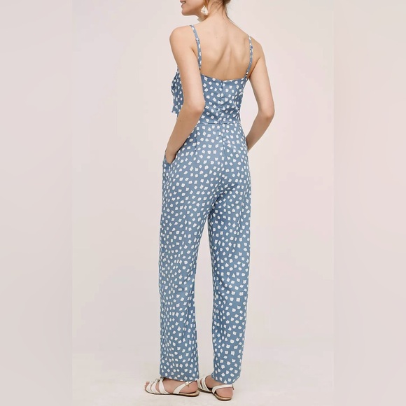 ANTHROPOLOGIE - Whit Two Dot Tie Jumpsuit - Picture 2 of 10